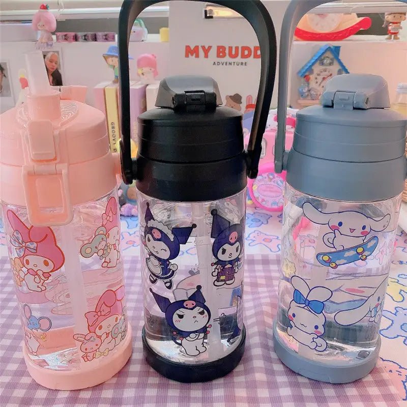 Kawaii BPA Free Plastic Water Bottle with Straw for Cospartys - Cosparty