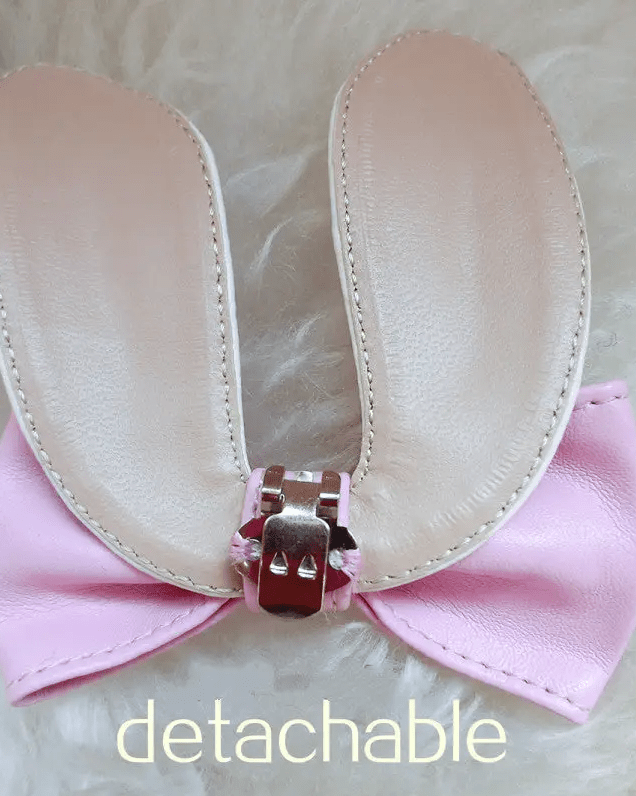 Kawaii Bunny Rabbit Ear High Heels with Removable Pom Poms - Cosparty