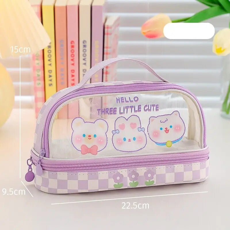 Kawaii Bunny Stationery and Makeup Bag for Cute Organization - Cosparty