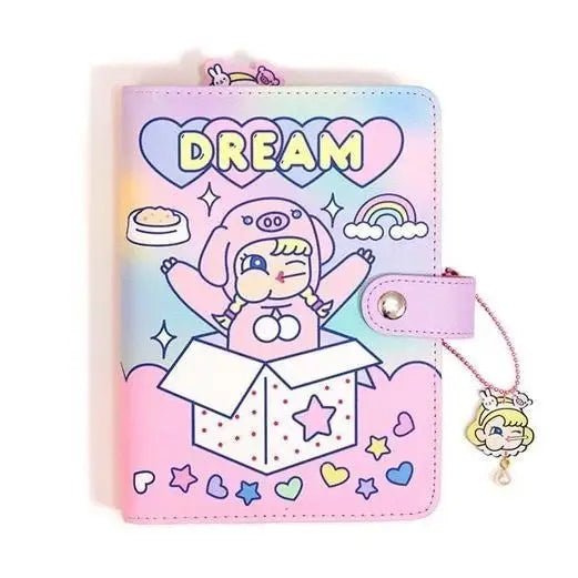 Kawaii Diary Planner with Pastel Rainbow Prints In Stock - Cosparty