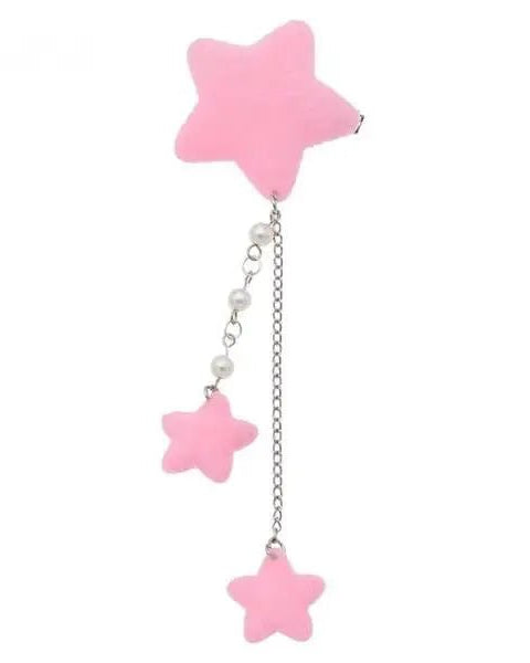 Kawaii Fairy - Kei Star Hair Clip with Charms and Pearls - Cosparty