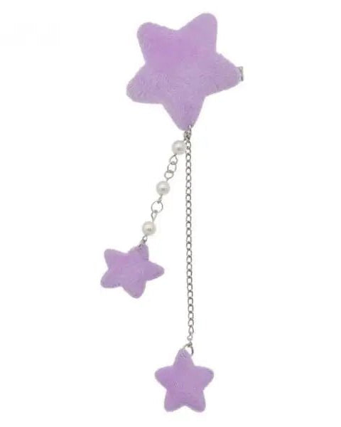 Kawaii Fairy - Kei Star Hair Clip with Charms and Pearls - Cosparty