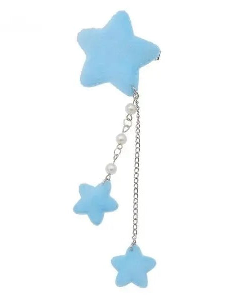 Kawaii Fairy - Kei Star Hair Clip with Charms and Pearls - Cosparty