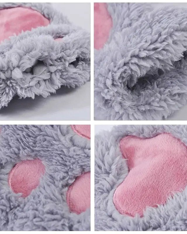 Kawaii Fingerless Neko Cat Paw Gloves for Cozy Comfort - Cosparty