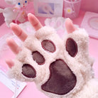Kawaii Fingerless Neko Cat Paw Gloves for Cozy Comfort - Cosparty
