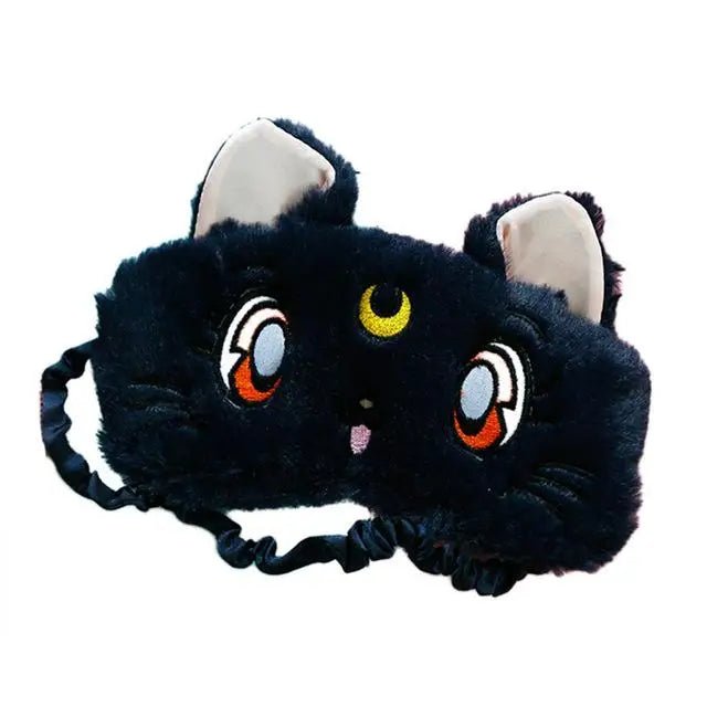 Kawaii Fuzzy Sleep Mask for Cozy Light Blocking Rest - Cosparty