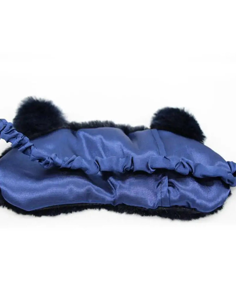 Kawaii Fuzzy Sleep Mask for Cozy Light Blocking Rest - sleep mask