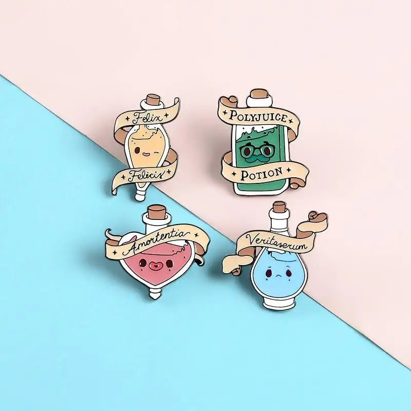 Kawaii Harry Potter Inspired Bubbling Potion Enamel Pins - Cosparty