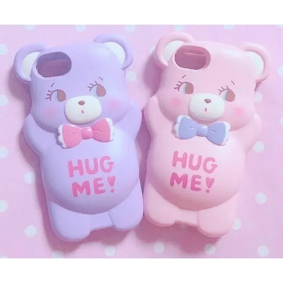 Kawaii Hug Me Bear 3D Rubber iPhone Case for Protection - Cosparty
