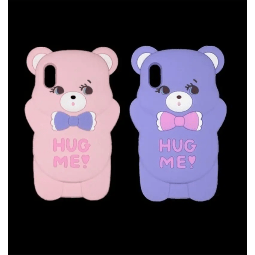 Kawaii Hug Me Bear 3D Rubber iPhone Case for Protection - Cosparty