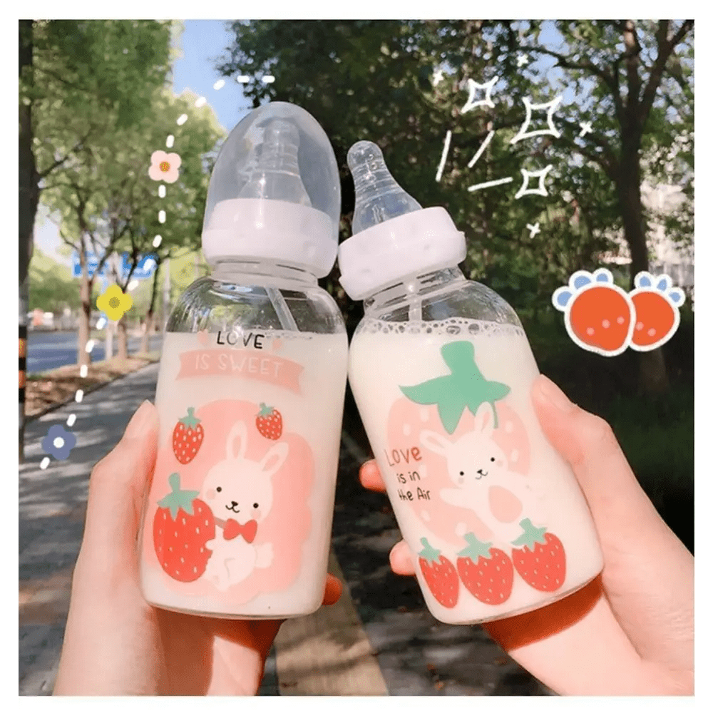 Kawaii Japanese Strawberry Bunny Sippy Cup for Cute Cospartys - Cosparty