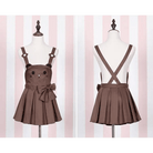 Kawaii Jumper Dress with Pleated Skirt and Criss Cross Straps - Cosparty