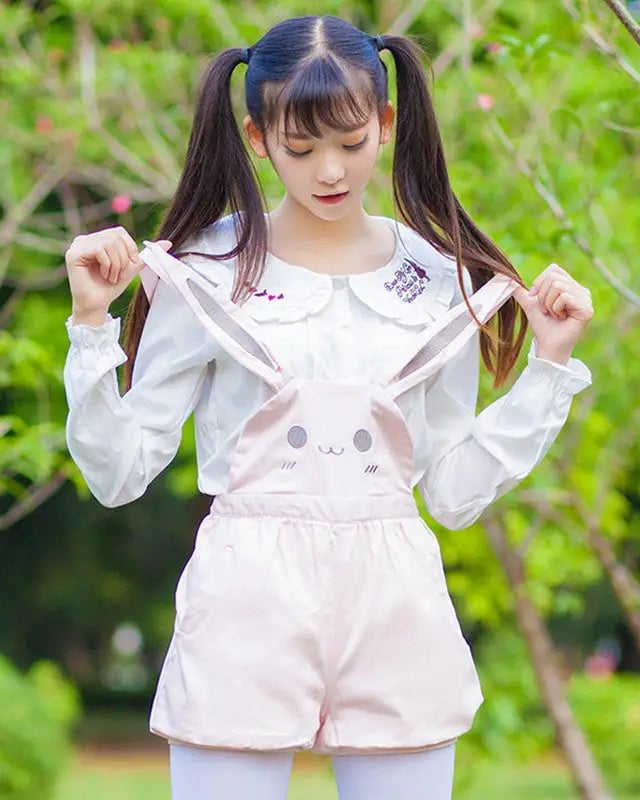 Kawaii Jumper Dress with Pleated Skirt and Criss Cross Straps - Cosparty