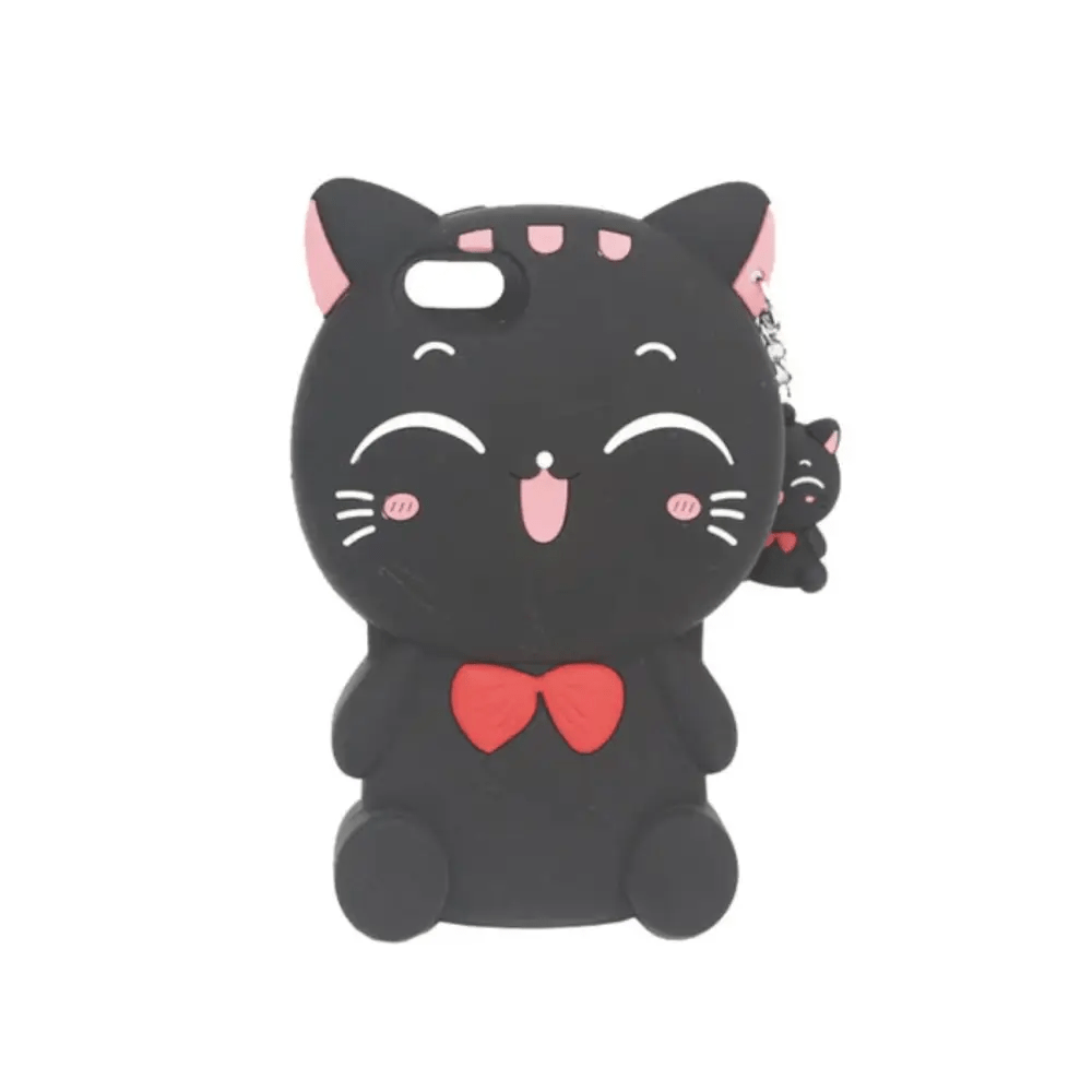 Kawaii Kitty Cat 3D Rubber iPhone Case for Ultimate Protection - Cosparty