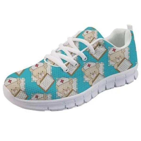 Kawaii Medical Bear Running Shoes in Candy Colors - Cosparty