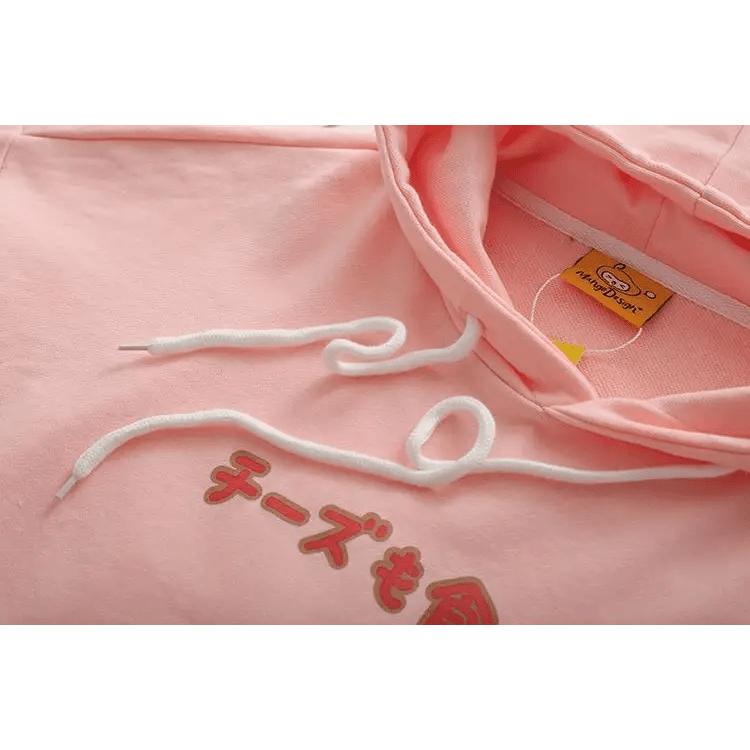 Kawaii Mouse Inspired Hoodie in Pastel Pink or White - Cosparty