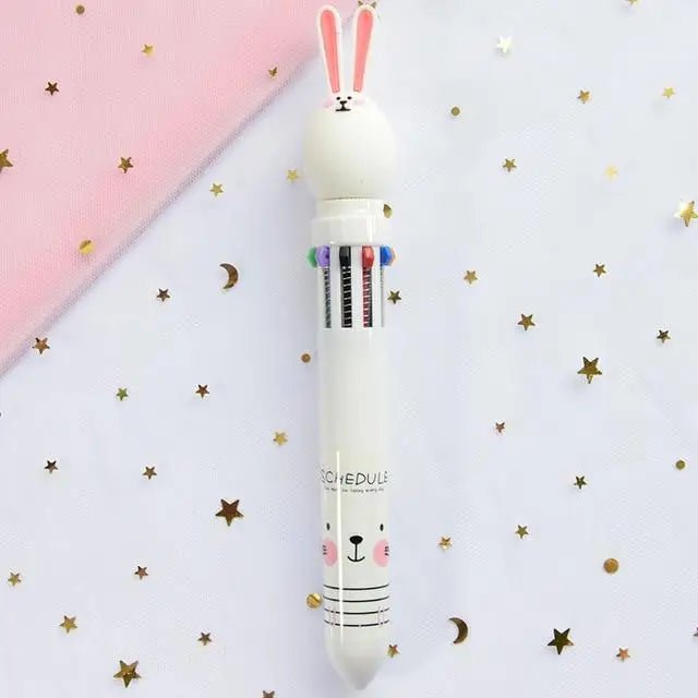 Kawaii Multi - Colored Pens in Playful Pastel Shades - Cosparty