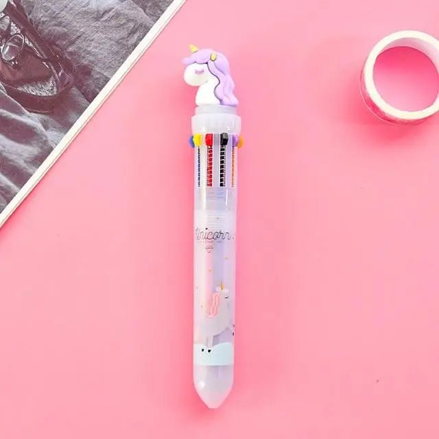 Kawaii Multi - Colored Pens in Playful Pastel Shades - Cosparty