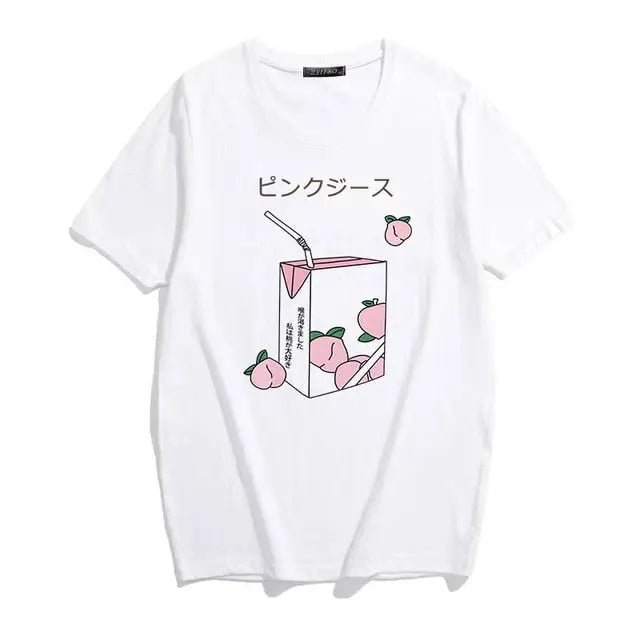 Kawaii Peach Milk Tee for Pink Princesses - Cosparty