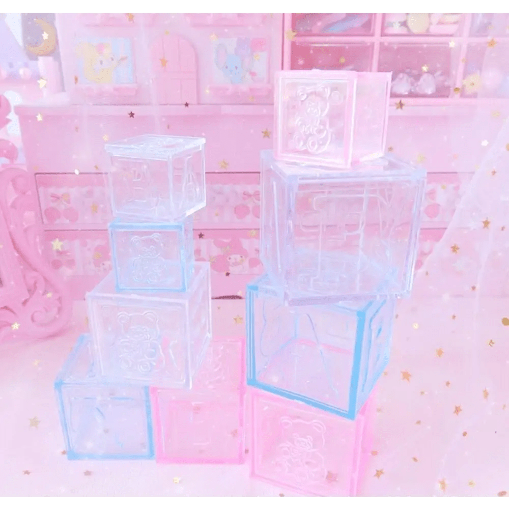 Kawaii Pink Block Storage Building Blocks 3x3cm Available - Cosparty