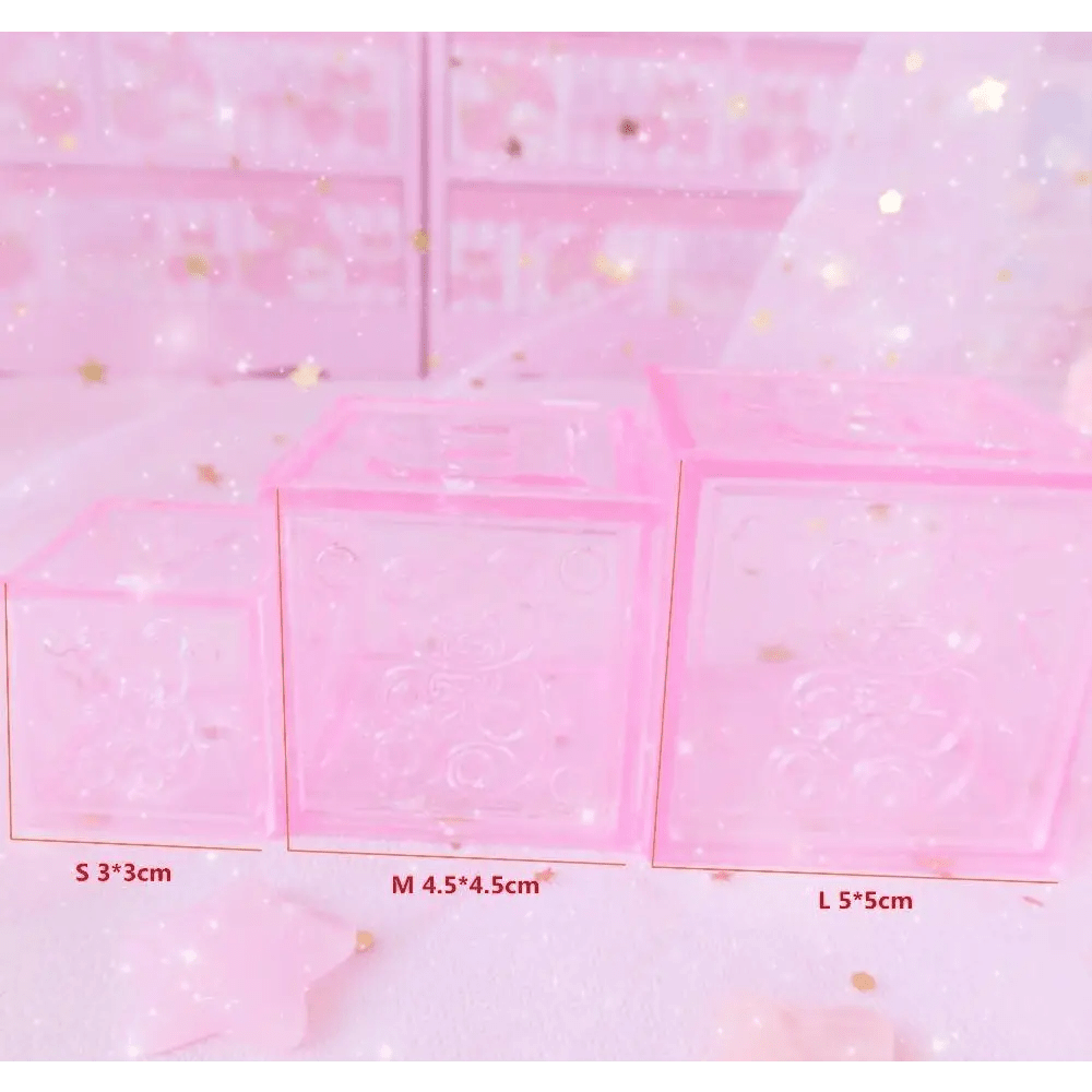 Kawaii Pink Block Storage Building Blocks 3x3cm Available - Cosparty