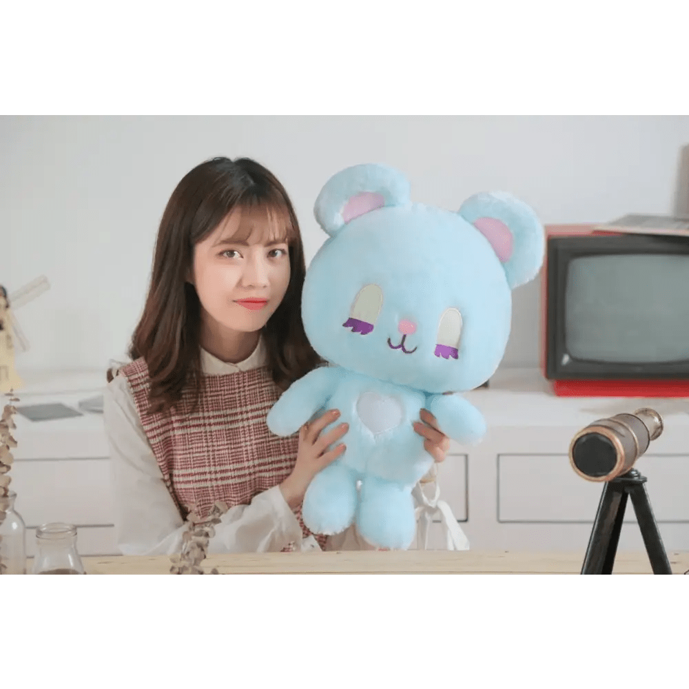 Kawaii Pink Bunny and Blue Bear Plush Available Now Org In Stock - Cosparty