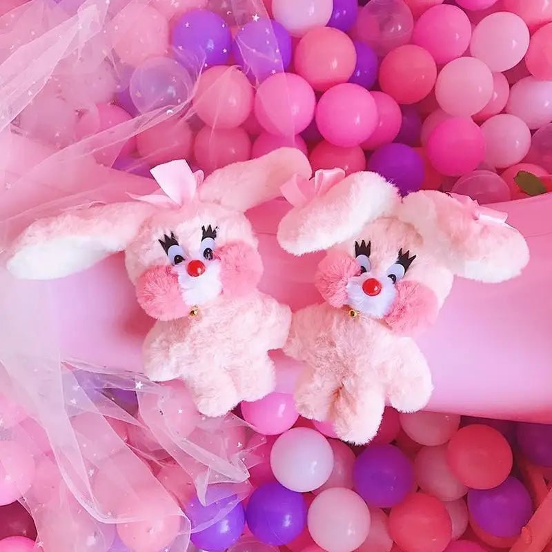 Kawaii Pink Bunny Plush for Cosparty and Fairy Kei Aesthetics - Cosparty