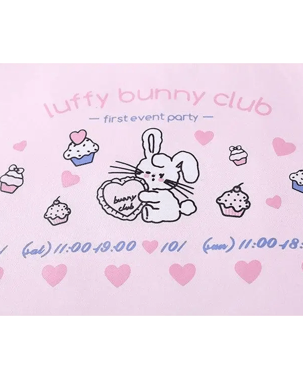 Kawaii Pink Bunny Windbreaker Winter Jacket - Cosparty