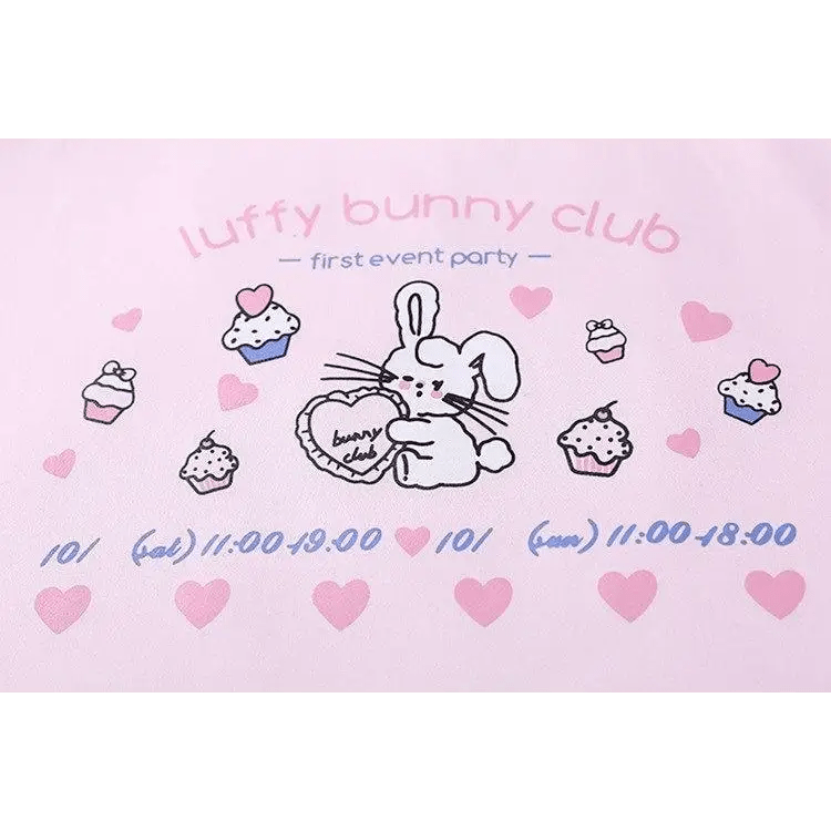 Kawaii Pink Bunny Windbreaker Winter Jacket - Cosparty