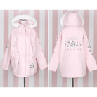 Kawaii Pink Bunny Windbreaker Winter Jacket - Cosparty