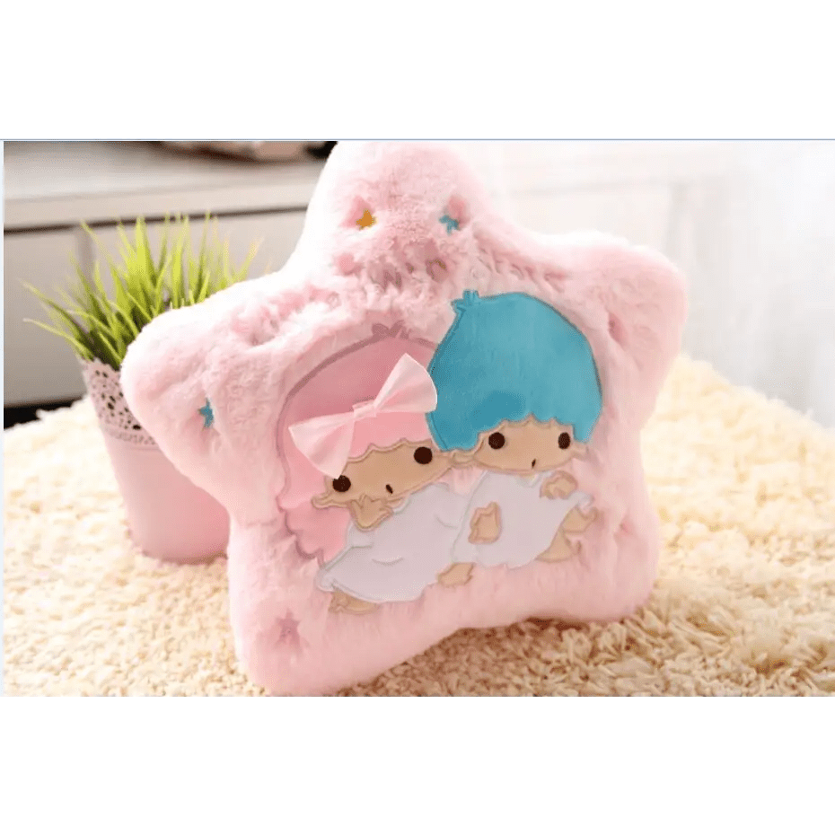 Kawaii Plush Pillow in Soft Pink with Adorable Designs - Cosparty