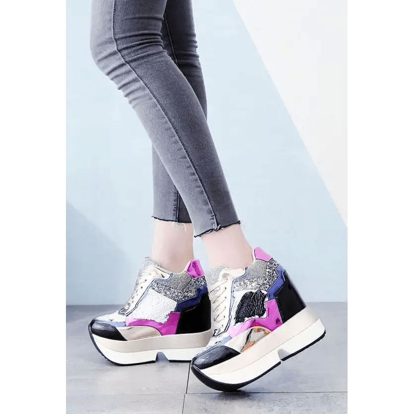 Kawaii Punk Rock Sequin Shoes Inspired by Harajuku Street Fashion - Cosparty