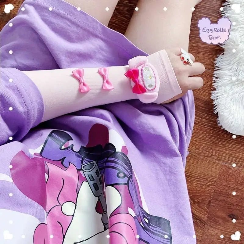 Kawaii Ribbon Arm Sleeves for Fairy - Kei Fashion in Pastel Colors - Cosparty