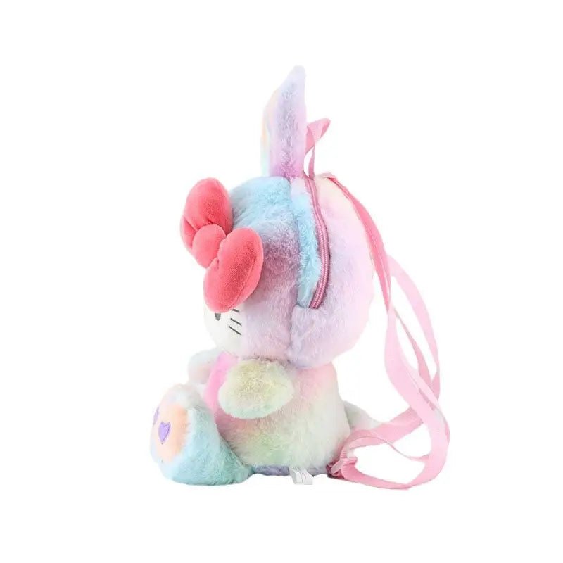 Kawaii Sanrio Character Plush Backpack with Ribbons and Embroidery - Cosparty