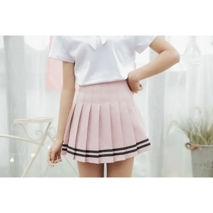 Kawaii School Girl Tennis Skirt with Perfect Pleating - Cosparty