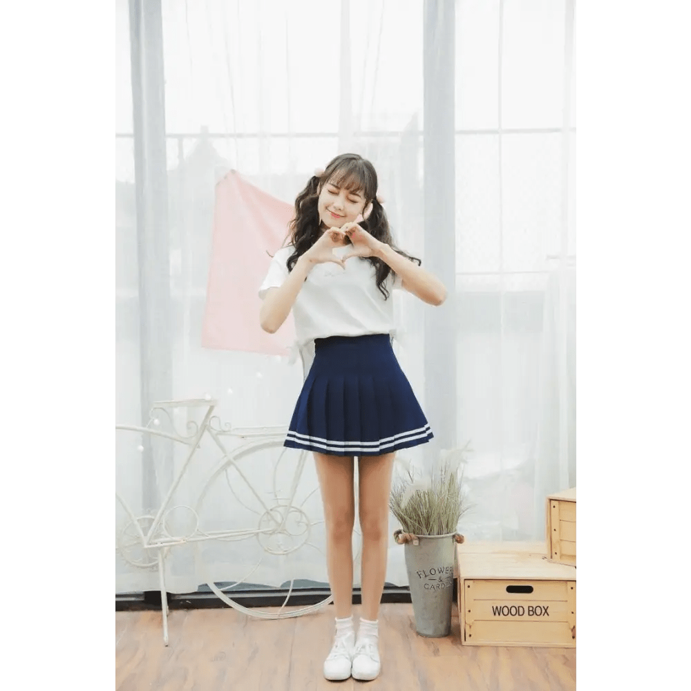 Kawaii School Girl Tennis Skirt with Perfect Pleating - Cosparty