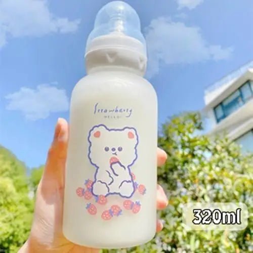 Kawaii Strawberry Bear Sippy Cup in Adorable Designs - Cosparty