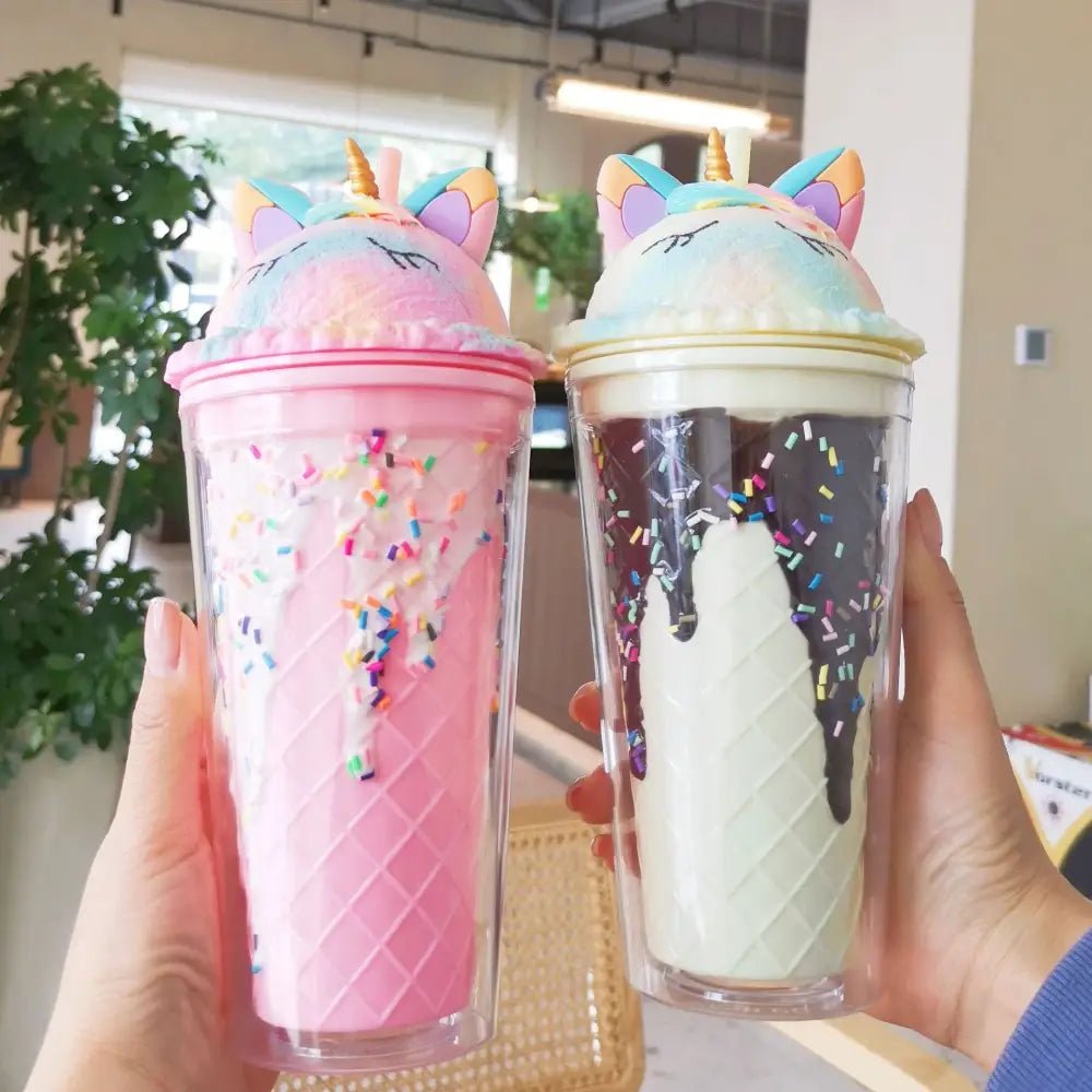 Kawaii Unicorn Ice Cream Water Bottle Perfect for Cute Collectors - Cosparty