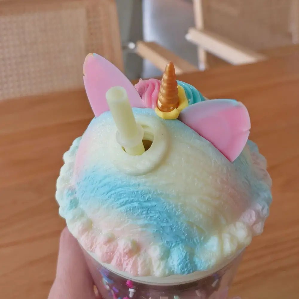 Kawaii Unicorn Ice Cream Water Bottle Perfect for Cute Collectors - Cosparty