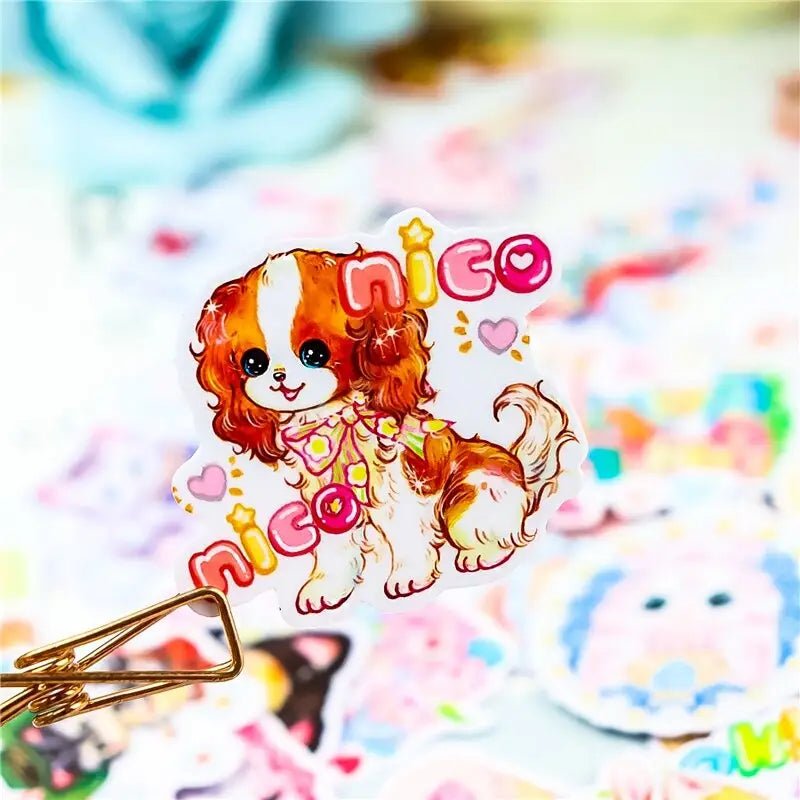 Kawaii Vintage Animal Stickers for Cute Decor and Crafting - Cosparty