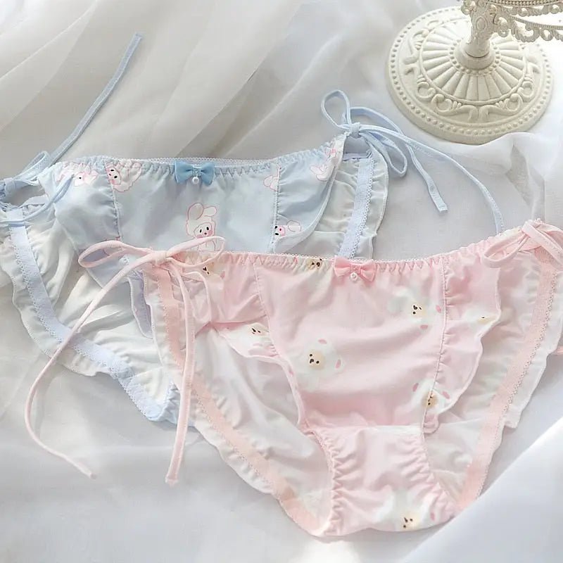 Kigurumi Bear Lace Up Panties for Kawaii Lingerie Lovers - Cosparty