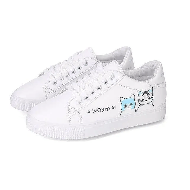 Kitten Inspired Tennis Shoes with Anti - Skid Rubber Soles - Cosparty