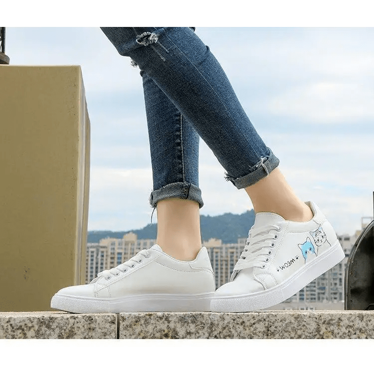 Kitten Inspired Tennis Shoes with Anti - Skid Rubber Soles - Cosparty