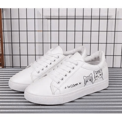 Kitten Inspired Tennis Shoes with Anti - Skid Rubber Soles - Cosparty