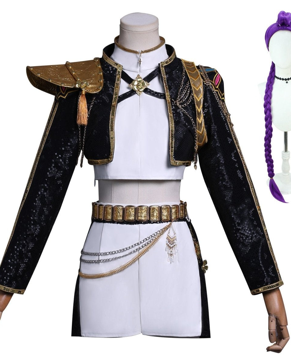 KPop Demon Hunters Rumi, Zoey and Mira Golden Cosplay Outfit Sets - Cosparty