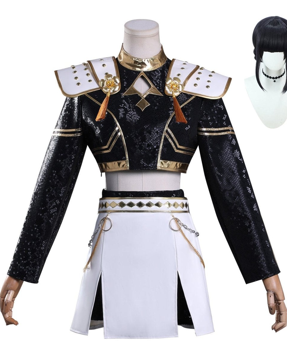 KPop Demon Hunters Rumi, Zoey and Mira Golden Cosplay Outfit Sets - Cosparty