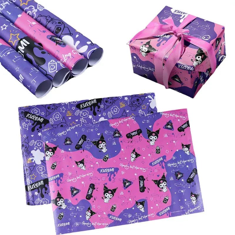 Kuromi Wrapping Paper for Cute and Fierce Gift Wrapping - Cosparty