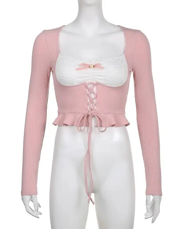 Lace Knit Princess Sweater for Cozy Angelcore and Fairycore Styles - Cosparty