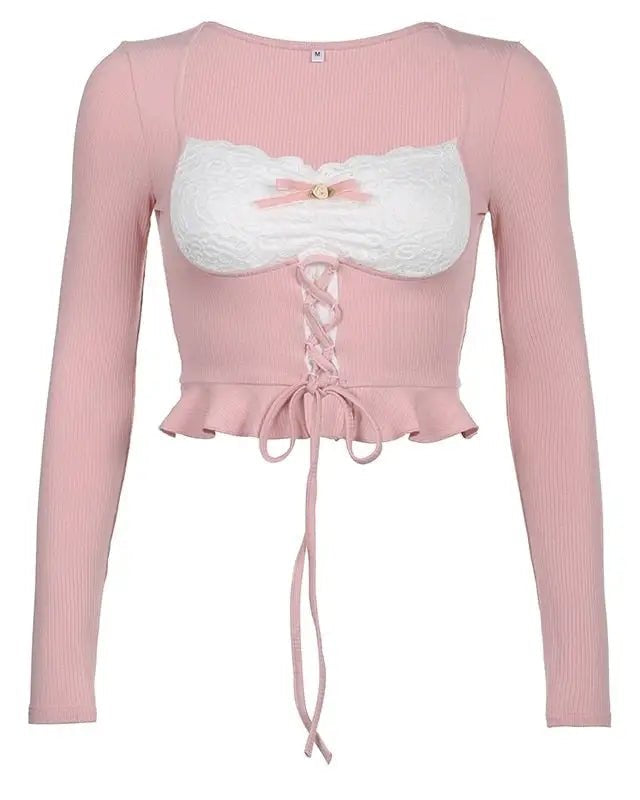 Lace Knit Princess Sweater for Cozy Angelcore and Fairycore Styles - Cosparty