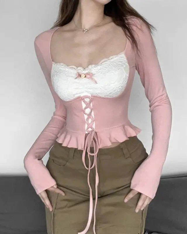 Lace Knit Princess Sweater for Cozy Angelcore and Fairycore Styles - Cosparty